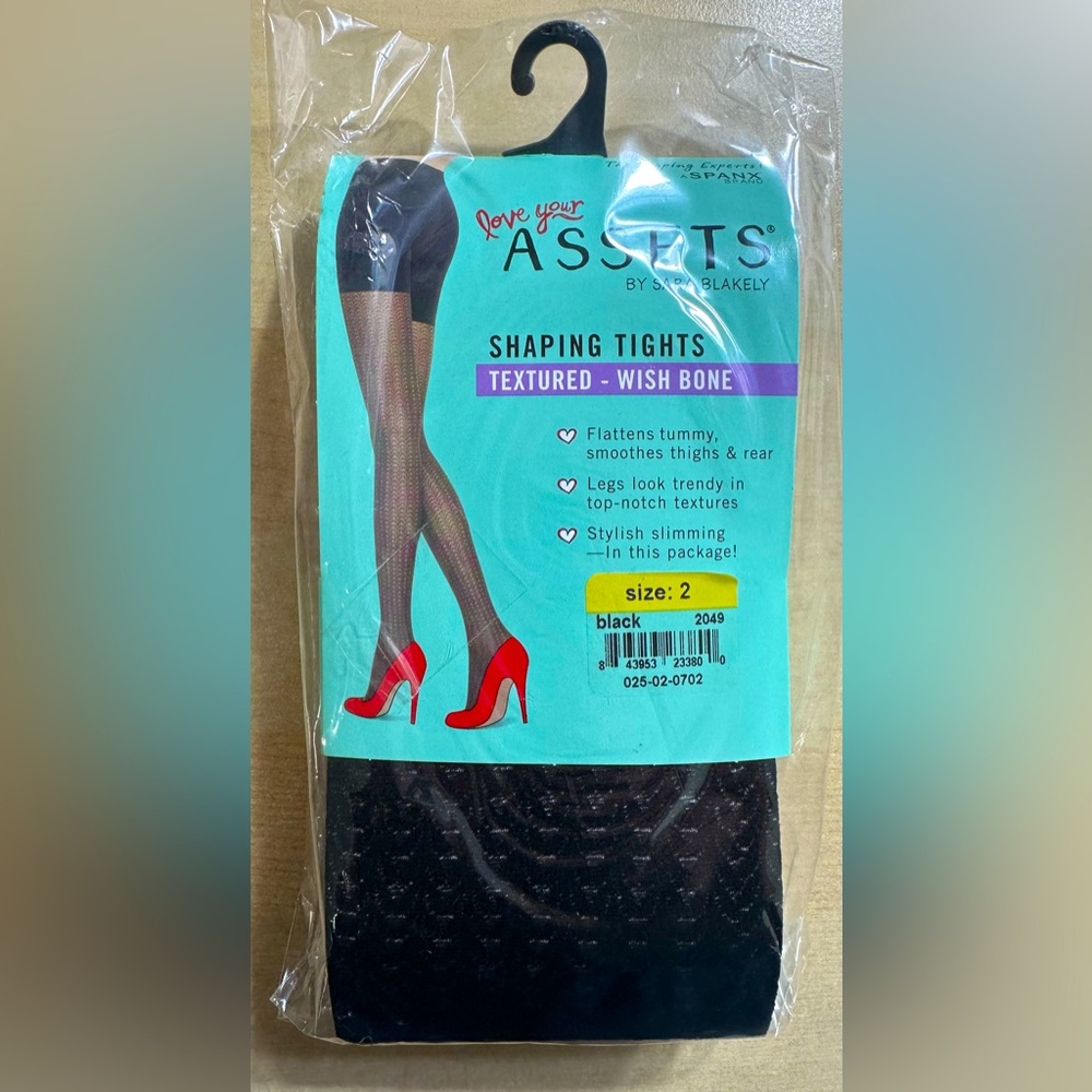 Spanx Love Your Assets/Sara Blakely Textured Shaping Patterned Tights  - NIP